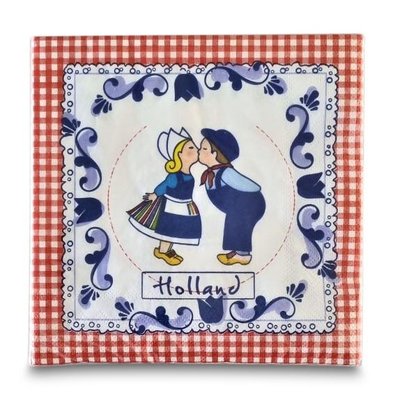 TTD Gifts Servetten met kuspaar Holland