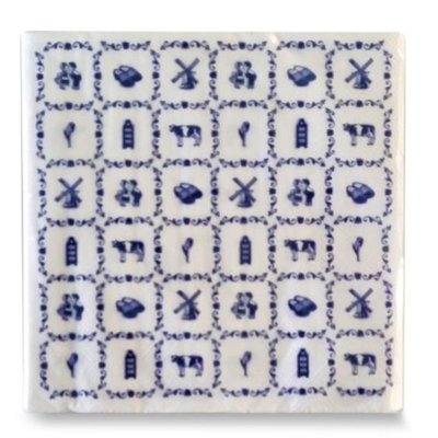 TTD Gifts Paper Napkins Holland tiles