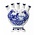 Heinen Delfts blauw Tulip vase heart-shaped landscape and flower motif