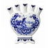 Heinen Delftware Tulpenvase herzförmige Landschaft und Blumenmuster