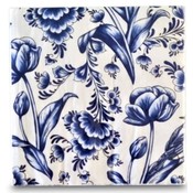 TTD Gifts Servetten Delfts blauw Holland - Bloemmotief