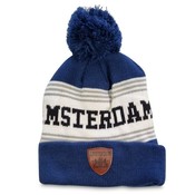 Typisch Hollands Kurzer Hut Amsterdam mit Bol (mit Fleece gefüttert) Blau