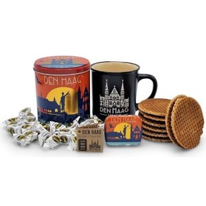 Typisch Hollands Gift set The Hague (Mug and Tin) cookies and sweets