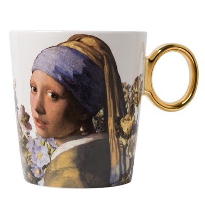 Typisch Hollands Luxury mug - Girl with a pearl earring (golden ear)