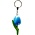Typisch Hollands Schlüsselanhänger Tulpe - Holland - Blau-Weiß