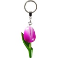 Typisch Hollands Schlüsselanhänger Tulpe - Violett-Weiß