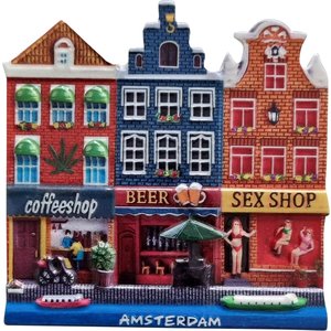 Typisch Hollands Magneet Coffeeshop-Beer-SexShop