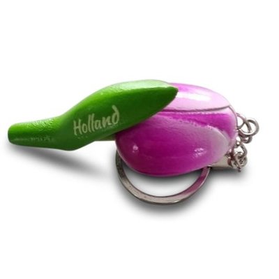 Matix Schlüsselanhänger Tulpe - Violett-Weiß