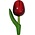 Typisch Hollands Magneet Tulp - Holland - Rood