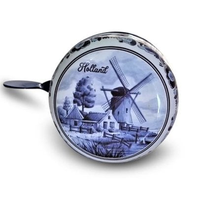 Typisch Hollands  Fietsbel Holland -Delfts blauw 60mm