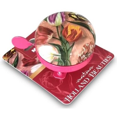 Typisch Hollands Bicycle bell Holland -Red - Tulips 60mm