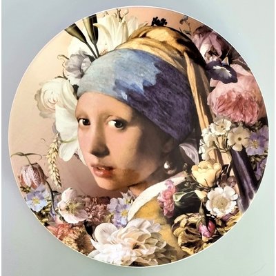 Typisch Hollands Wall plate - girl with a pearl earring - Modern Delft - Copy