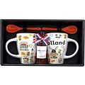 TTD Gifts Geschenkbox 2 Tassen von Großstädten und eine Flasche Apfelkuchenlikör