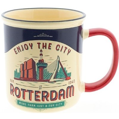 Typisch Hollands Mug Rotterdam - White with red ear