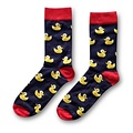 TTD Gifts Damensocken - Rubber Ducks - Schwarz - Roter Absatz