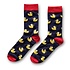 Typisch Hollands Women's Socks - Rubber Ducks - Black - Red Heel