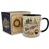 Matix Mug Rotterdam - White with blue handle - blue interior