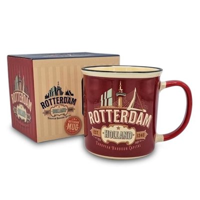 Typisch Hollands Mug Rotterdam - Red - all-over.