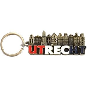 Typisch Hollands Sleutelhanger Utrecht letters - huisjes en de Domtoren