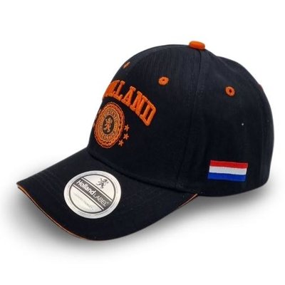 Typisch Hollands Black cap with Orange text - Holland