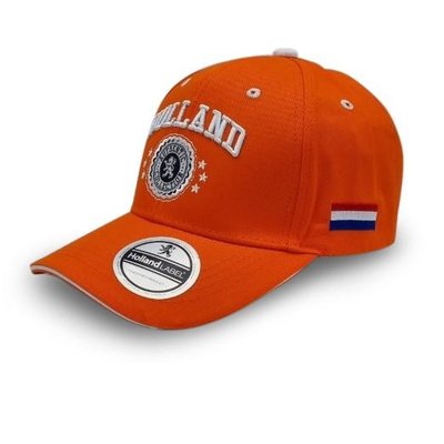 Typisch Hollands Oranje cap - Holland - Wit Logo en Tekst Holland
