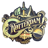 Typisch Hollands Magnet Rotterdam (Ornamente) - Vintage - Rotterdam