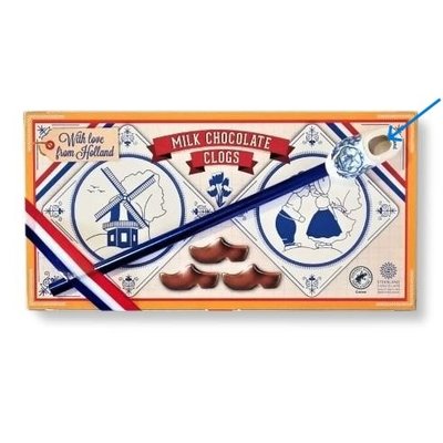 Typisch Hollands Chocolate lumps - Holland gift box - (temporarily FREE pencil lump)
