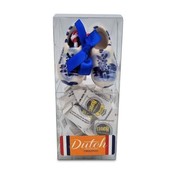 Typisch Hollands Geschenkbox - klompjes Delfts blauw 6 cm met hopjes.