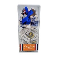 Typisch Hollands Geschenkbox - klompjes Delfts blauw 6 cm met hopjes.
