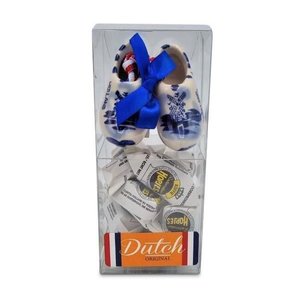 TTD Gifts Geschenkbox - klompjes Delfts blauw 6 cm met hopjes.