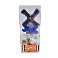 TTD Gifts Geschenkbox - molen Delfts blauw 6 cm met hopjes.