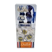 Typisch Hollands Geschenkbox - Delfts blauw kuspaar 6 cm met hopjes.