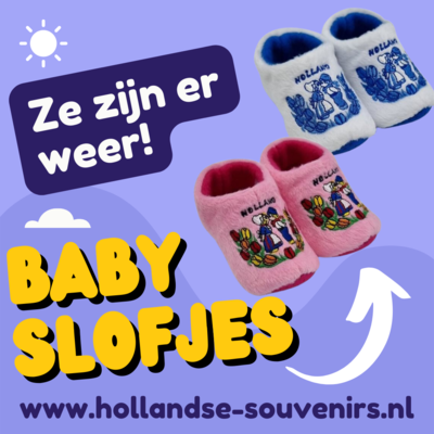 Typisch Hollands Baby booties - Clog booties - White - Kissing pair (0-6 months)
