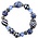 Heinen Delfts blauw Armband Kristalglas en Delfts blauw