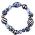 Heinen Delfts blauw Armband aus Kristallglas und Delfter Blau