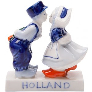 Typisch Hollands Kissing couple Holland 13 cm - Kisses from Holland