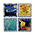 Heinen Delfts blauw Untersetzer Van Gogh Color 4er-Set