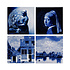 Heinen Delfts blauw Luxury coasters - Earthenware - Johannes Vermeer