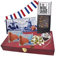 Typisch Hollands Geschenkbox mit holländischem Tee und Schokolade