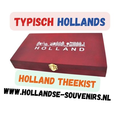 Typisch Hollands Geschenkkist met Holland thee en chocolade