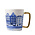 Typisch Hollands Delft Blue - Luxury mug - with gold handle - Canal houses