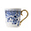 Typisch Hollands Delft blue - Luxury mug - with golden ear. - Floral motif