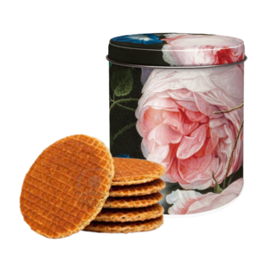 Museumgifts Holland Tin Stroopwafels - Goldenes Zeitalter - Blumen - Heem