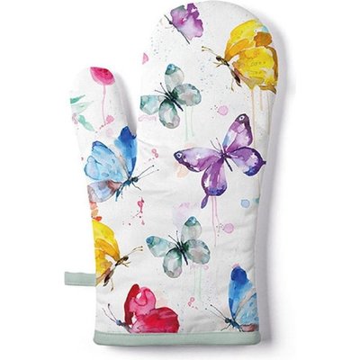 Typisch Hollands Luxury Kitchen Set-2 Pieces (Oven Mitt and Potholder) Butterflies