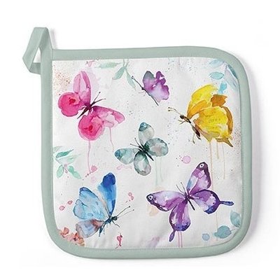 Typisch Hollands Luxury Kitchen Set-2 Pieces (Oven Mitt and Potholder) Butterflies