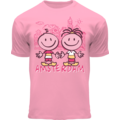 Holland fashion Kids T-shirt -pink/fuchsia Huisjes Amsterdam