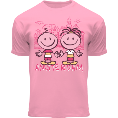Holland fashion T-Shirt für Kinder -rosa/fuchsia Houses Amsterdam