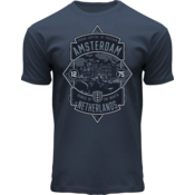 Holland fashion Amsterdam T-Shirt Blue Dusk - Nordamsterdam