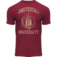 Holland fashion T-Shirt- Bordeaux Amsterdam  - University