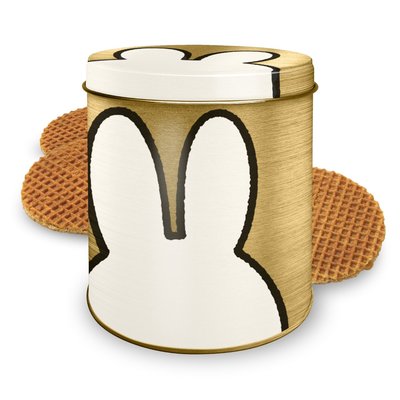 Nijntje (c) Miffy tin - Filled with Stroopwafels - Gold